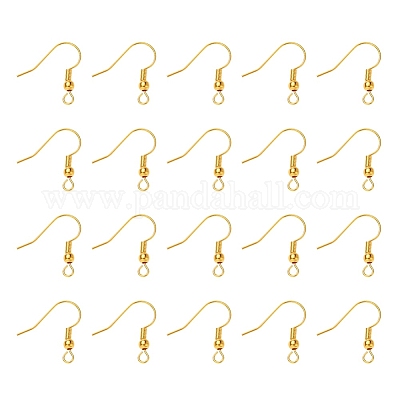 Латунные крючки для сережек&nbsp;KK-YW0001-28G-1