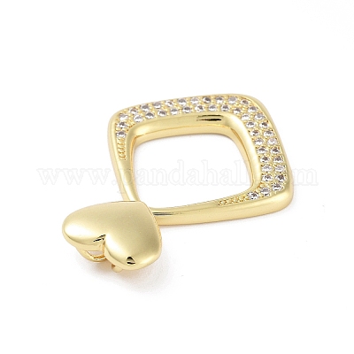 Покрытие стойки латунь микропаве прозрачные подвески из кубического циркония KK-H474-19G-09-1