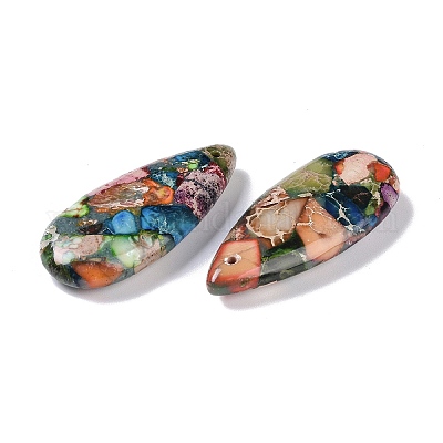 Подвески из окрашенной синтетической императорской яшмы G-P529-07G-1