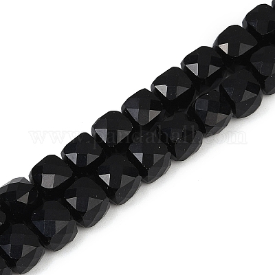 Натуральный черный обсидиан бисер пряди G-H078-C35-6mm-1