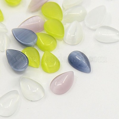Кабошоны кошачьего глаза CE-J001-8x13mm-M-1