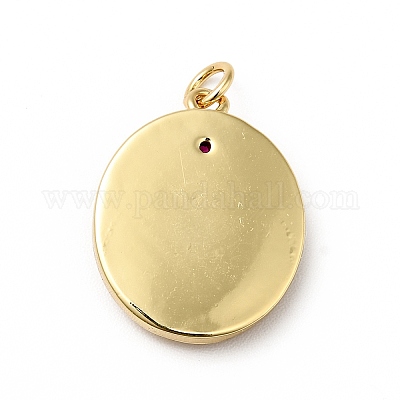 Реечное покрытие латунь микро паве фуксия кубический цирконий подвески KK-H431-56G-1