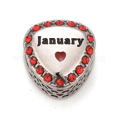 12шт. 12 набора европейских бусин из нержавеющей стали 304 STAS-F278-29P-1