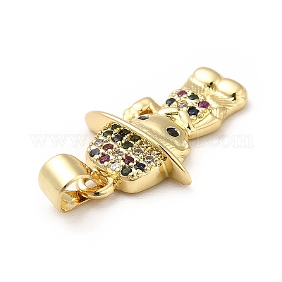 Латунные микро проложить кубического циркония подвески KK-H433-11B-G-1