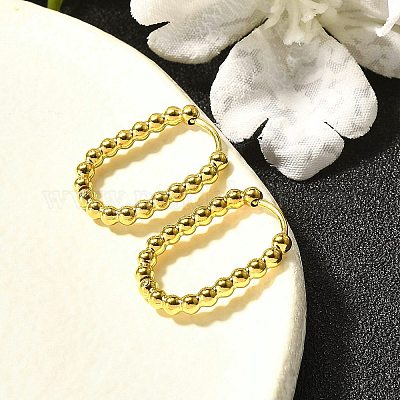 Серьги-кольца из нержавеющей стали 304 для женщин EJEW-M068-08B-G-1