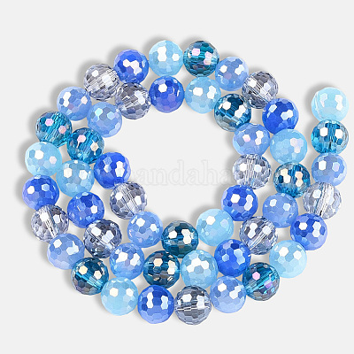 4 нити гальванизированные стеклянные бусины нити GLAA-PA0001-09C-1