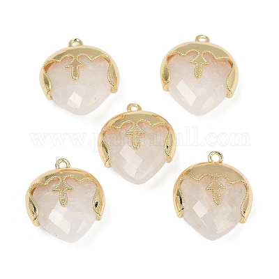 Ограненные подвески из натуральных кристаллов кварца G-K347-09G-01-1