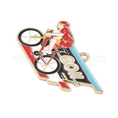 Подвески из спортивного сплава с эмалью ENAM-I074-01G-18-1