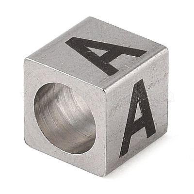 Европейские бусины из нержавеющей стали 201 STAS-M058-01A-P-1