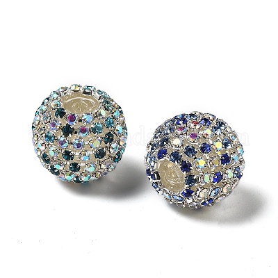 Сверкающие стеклянные стразы круглые бусины OACR-S048-01-1