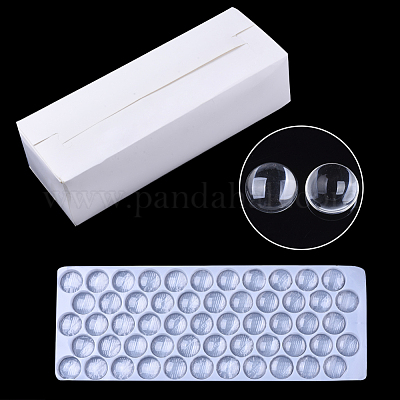 Прозрачные стеклянные кабошоны GGLA-R026-25mm-B-1