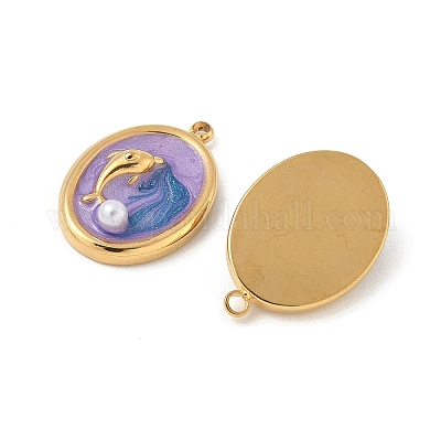 Подвески из нержавеющей стали 304 с эмалью STAS-U057-11G-D-1