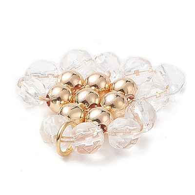 Подвески из медной проволоки с кристаллами натурального кварца PALLOY-JF02037-03-1