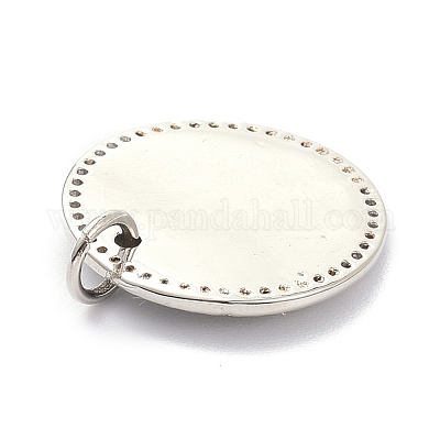 Латунные микропаве прозрачные подвески с фианитом ZIRC-L091-072P-1