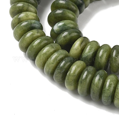 Природные китайский нефрит бисер пряди G-B155-B09-4x10mm-1