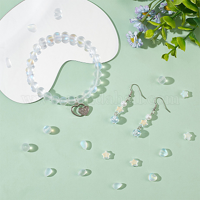 Наборы для изготовления бусин из стекла и синтетического лунного камня FIND-GO0003-85-1