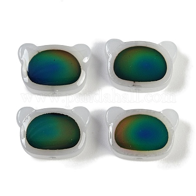 Двухцветные стеклянные бусины для настроения GLAA-Z007-09C-1