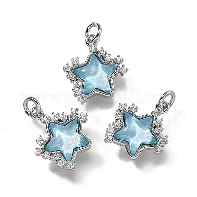 Латунные микро проложить кубического циркония подвески KK-Q043-04P-02-1