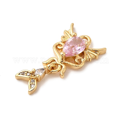 Латунные микро проложить кубического циркония подвески KK-P340-12G-03-1