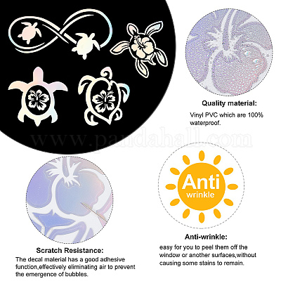 8 лист 4 стильных водонепроницаемых самоклеящихся наклеек для животных в виде черепахи и лазера бесконечности STIC-GF0001-01C-1