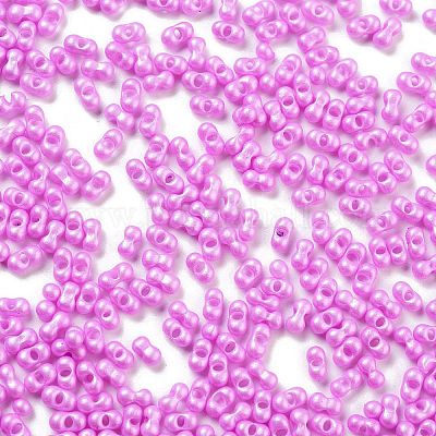 Непрозрачные цветные стеклянные бусины SEED-A033-06I-1