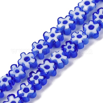 Ручной работы millefiori стеклянные бусины нитки LAMP-G164-01B-1