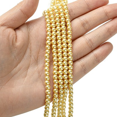 Стеклянные жемчужные бусины класса А HY-J001-4mm-HX013-1