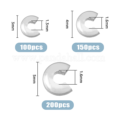 450 шт. 3 латунных крышки для обжимных бусин KK-HY0002-72-1