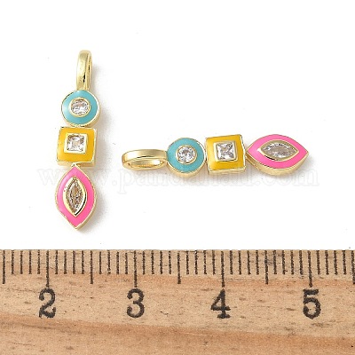 Латунные микро проложить кубического циркония подвески KK-P290-46G-1