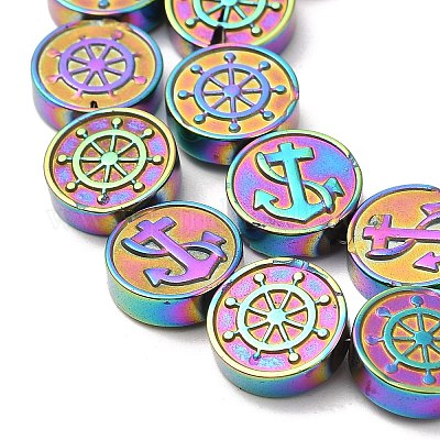 Гальванизировать синтетические немагнитных гематита бусы пряди G-E602-02-1