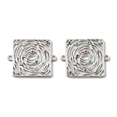 Латунные микро-паве цветные кубические цирконии полые соединительные подвески KK-K351-58C-P-1