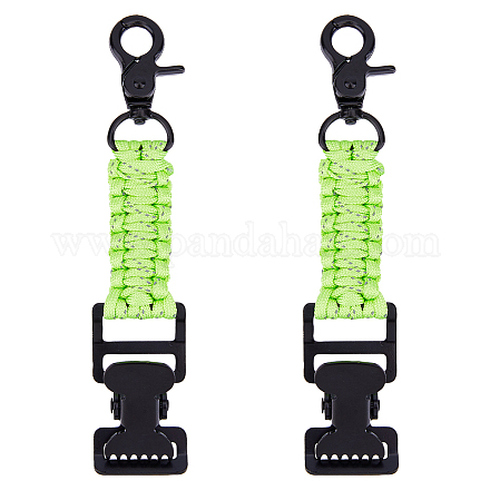 2 шт. зажим из полиэфирного волокна и железной оплетки&nbsp;AJEW-FH0005-39C-1