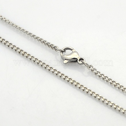 Unisex Casual Style 304 Stainless Steel Twisted Chain Necklaces X-STAS-O037-16P-1