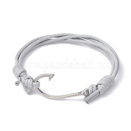 Fish Hook Shape 304 Stainless Steel Link Braclet BJEW-JB09817-01-1