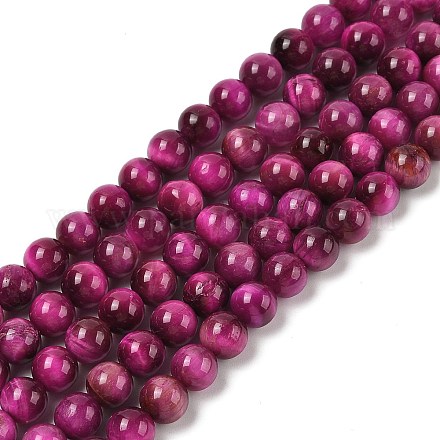 Нити из натуральных бусин тигрового глаза высшего качества G-B133-A02-8MM-05-1