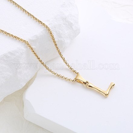 Ожерелья с подвесками в виде алфавита из нержавеющей стали для женщин LO9975-12-1