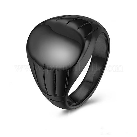 Мужские кольца из титановой стали с печаткой для мужчин RJEW-BB29415-C-10-1