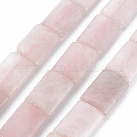 Granos naturales de abalorios de cuarzo rosa G-S359-341-1