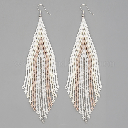 Boucles d'oreilles à pampilles en perles faites à la main JF0314-9-1