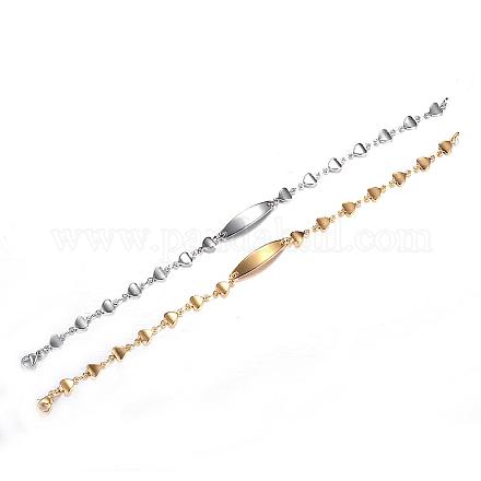 304 Stainless Steel ID Bracelets STAS-F033-07-1