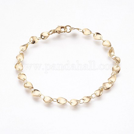 Placage ionique (ip) 304 bracelets en chaîne en acier inoxydable BJEW-P236-08G-1