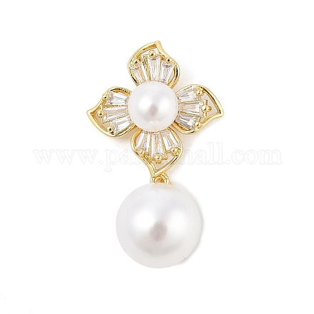 Латунные микро проложить кубического циркония подвески KK-P299-12G-1