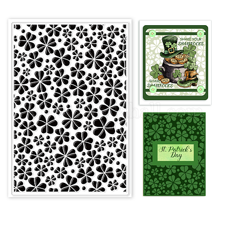 Globleland Lucky Grass Hintergrund Clear Stamps St. Patrick Day's Day Silikonstempel DIY-WH0167-57-0100-1