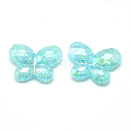 Transparent Crackle Acrylic Beads CACR-S007-01I-1