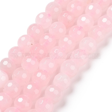 Chapelets de perles en quartz rose naturel G-E571-07A-1