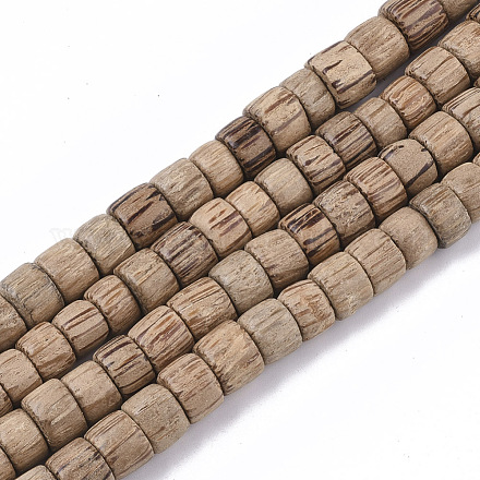 Sin teñir & natural hilos de cuentas de madera de coco WOOD-T024-049-1