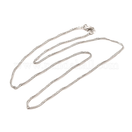 1.5 мм стойка покрытие латунь сингапур цепи ожерелья для женщин мужчин MAK-L044-22P-1