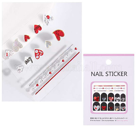 Metal Alloy Nail Art Stickers Decals MRMJ-Q033-042O-1