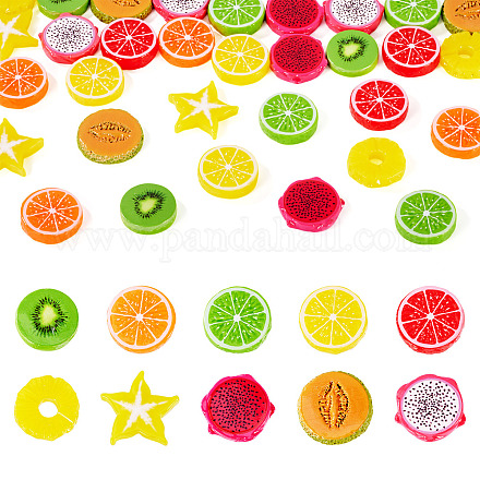 40 шт. 10 стиля имитация фрукта из смолы DJEW-TA0001-18-1