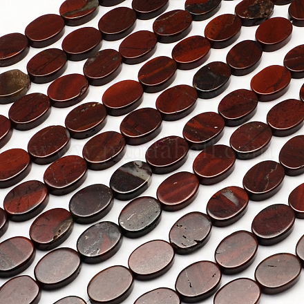 Ovali rosso naturale perline di diaspro fili G-R306-04-1